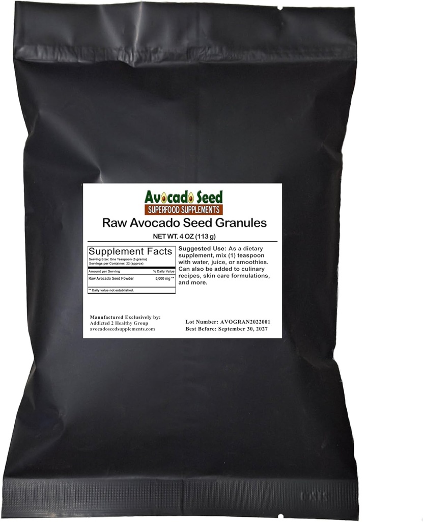 Raw Avocado Seed Granules 4 Unzen - Antioxidantien,Fiber, Cholesterin,Herzgesundheit,Skin Care-Made in USA-Original Hersteller