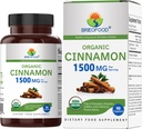 Brieofood Bio cannelle 1500mg, 45 portions, végétarien, sans gluten, 90 comprimés végétariens