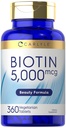 Carlyle Biotin 5000mcg. 360 comprimés végétariens.