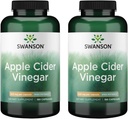 Swanson Capsules de vinaigre de cidre de pomme - soutient la santé saine et digestive - aide à soutenir le métabolisme et à maintenir le profil - (180 Capsules, 625mg chacun) 2 Pack