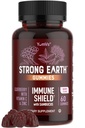 Strong Earth Elderberry Gummies – Sambucus Elderberry Immununterstützung mit Vitamin C & Zink – Black Elderberry Gummies, Berry Flavor, Non-GMO, Gluten Free, Kosher – 60 Count
