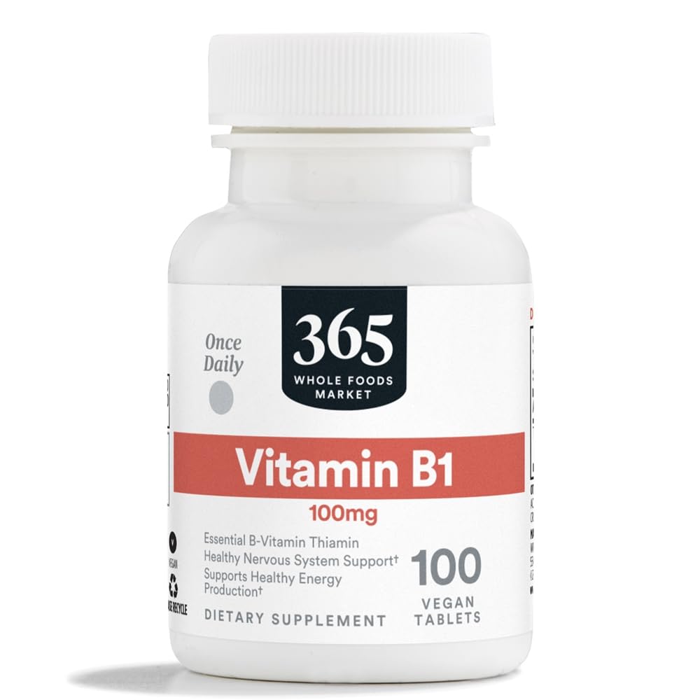 365 von Whole Foods Market, Vitamin B1 100mg, Vegan, 100 Tabletten