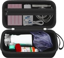 Reisekoffer für Tragbare Nebulizer Maschine für Erwachsene und Kinder, Asthma Inhaler Tragetasche, Inhaler Spacer Aufbewahrung Case Organizer, Handheld Mesh Zerstäuber Maschinenhalter, Schwarz (CASE NUR)