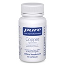 Encapsulations pures Glycinate de cuivre 60's - 2 mg Supplément de cuivre, soutient la formation de globules rouges* - Aide le métabolisme énergétique - Non-OGM et végétalien - 60 capsules