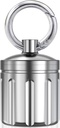 Wasserdichte Säule Organizer, Edelstahl, Schlüsselanhänger, Tragbare Säule Container Einzelkammer Box Outdoor Camping, Größe: 1,2 x 1,2 x 1,65 Zoll