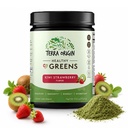 TERRA ORIGIN Gesunde Grüne Pulvermischung | Superfoods, Probiotika, Enzyme, Spirulina | für Immun- & Verdauungsgut-Gesundheitsunterstützung | Energie & Wellness Boost | 30 Servierungen (Kiwi Erdbeere)