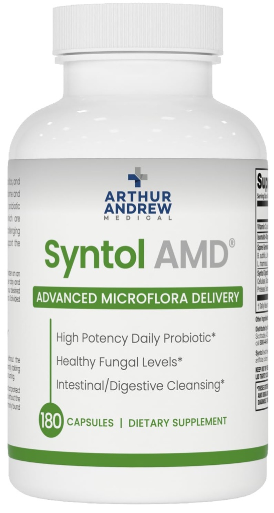 Arthur Andrew Medical, Syntol, 3-in-1 Formel mit Probiotika, Prebiotic Fiber & Yeast Cleansing Multi-Enzymes, 180