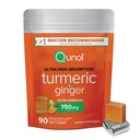 Qunol Turmeric und Ginger Soft Chews, 750mg Turmeric Supplement, Ultra High Absorption, um Gelenkgesundheit zu unterstützen, 90 Count