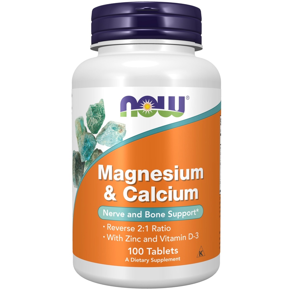 JETZT Nahrungsergänzungsmittel, Magnesium & Calcium, mit Zink und Vitamin D-3, Nerven- und Knochenunterstützung*, 100 Tabletten
