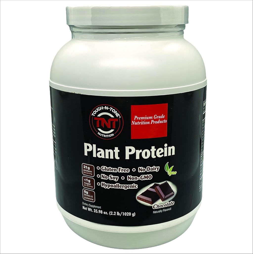 TOUGH-N-TONE Premium Grad Pflanzenprotein eine leckere Schokolade Vegan Shake, Erbsen, Cranberry, Chia und Sacha inchi, Omega-3 EFAs, Vegan & Vegetarian no Dairy no Wheat no Gluten no Soy