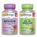 SOLARAY Berberine und Öl von Oregano Bundle - Berberine HCl aus indischer Barberry Plus Oregano Ölergänzung für Leistungsstarke Wellness Unterstützung - 100 VegCaps/120 Softgels