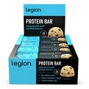 Legion Chocolate Chip Cookie Dough Protein Bar - 100% Whey Protein Bars Low Sugar High Protein mit Prebiotic Fiber - Soy-Free, Glutenfrei, Natürlich aromatisiert, Low Fat, High Protein Bars (12 Count)
