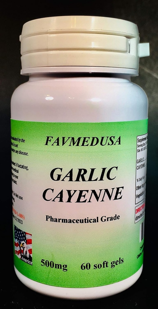 Knoblauch Cayenne, Made in USA - 60 softgels