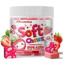 Eisen weiche Kauen Ergänzung mit Vitamin C | Strawberry Flavored | Gluten Kostenlose | Eisen Ergänzung für Frauen Männer und Kinder | 60 Graf | 2 Monat Versorgung