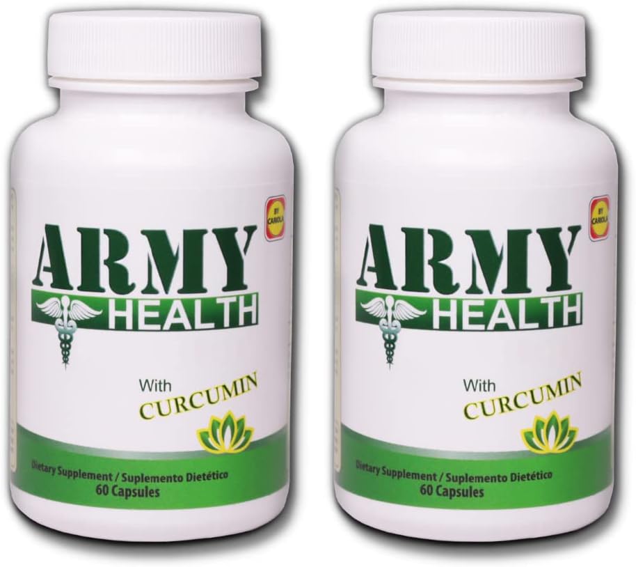 100% Natürliche Kurkuma Curcumin 60 Kapseln - Ginger, Boswellia Serrata - Schmerzunterstützung Discomfort - Halsschmerzen und Rückenschmerzen - Gelenk- und Muskelunterstützung Pack von 2-120 Caps