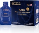 NAD+ Resveratrol Supplement 300mg Nicotinamid Adenin Dinukleotid, 200mg Curcuminoide und 500mg Olivenblatt - Hohe Reinheit NAD Ergänzung für Anti-Aging, Energie, Fokus