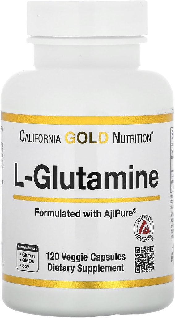 California Gold Nutrition L-Glutamine, AjiPure, 120 Veggie Kapseln (500 mg pro Kapsel)