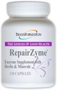 TRANSFORMATION THE GENESIS of GOOD HEALTH RepairZyme High-Potency Digestive Enzym-Mischung Natürliche Ergänzung mit Kräuterextrakten & Essential Minerals für Gut, Verdauung & Gesamt Wellness, 120 Kapseln