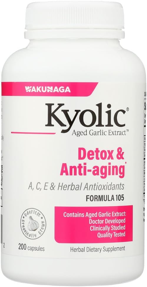 Kyolic Knoblauch Formel 105 Detox & Anti-Aging (200 Kapseln)