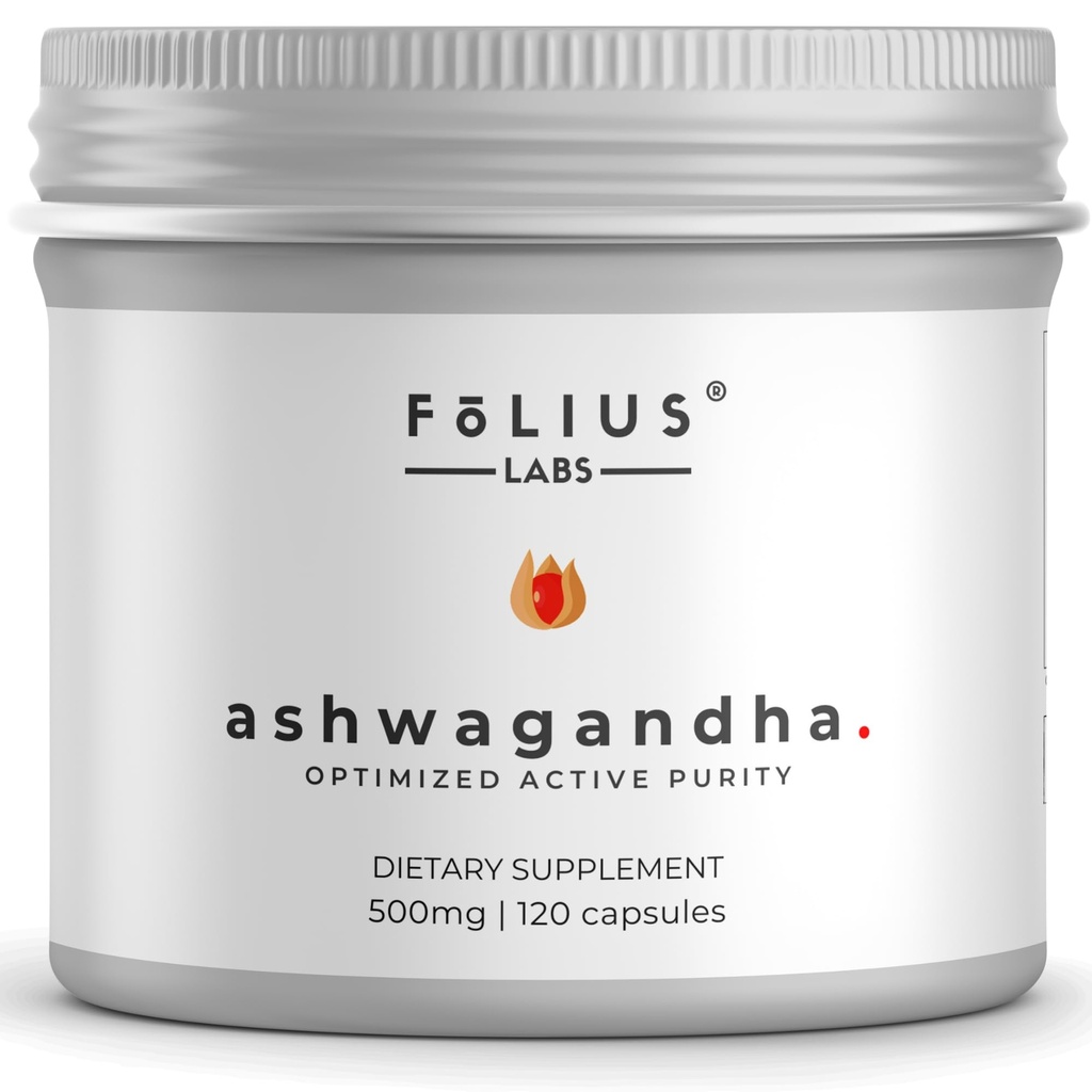 Ashwagandha 7,5% Herbal Energy Support Supplement 500mg - Stress-Relief-Unterstützung, Natürliche Stimmung Unterstützung - Full Spectrum Ashwagandha Root Extract -120 Kapseln