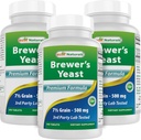 Best Naturals, Brauereien Hefe, 7-1/2 Getreide mit Vitamin B1, Vitamin B2, 1000 mg 240 Tabletten (240 Zähler (Pack von 3))