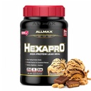 ALLMAX HEXAPRO, beurre d'arachide au chocolat - 2 lb - 25 grammes de protéines par portion - libération prolongée de 8 heures - Zéro sucre - 21 portions