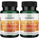 Swanson R-5-P (Riboflavin-5-Phosphate) - Vitamin B2 Supplement Förderung von Energie, Metabolismus & Vision Gesundheit - Natural Wellness Formula - (60 Kapseln) (2 Packung)