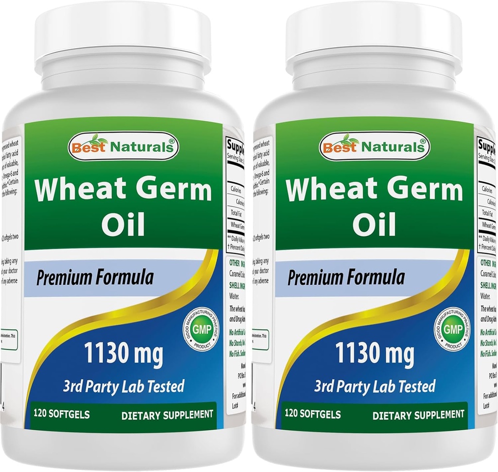Best Naturals Weizen Germöl 1130 mg 120 Softgels (Pack von 2)
