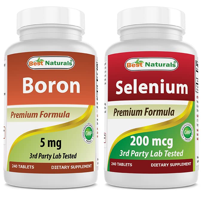 Boron 5 mg et sélénium 200 mcg