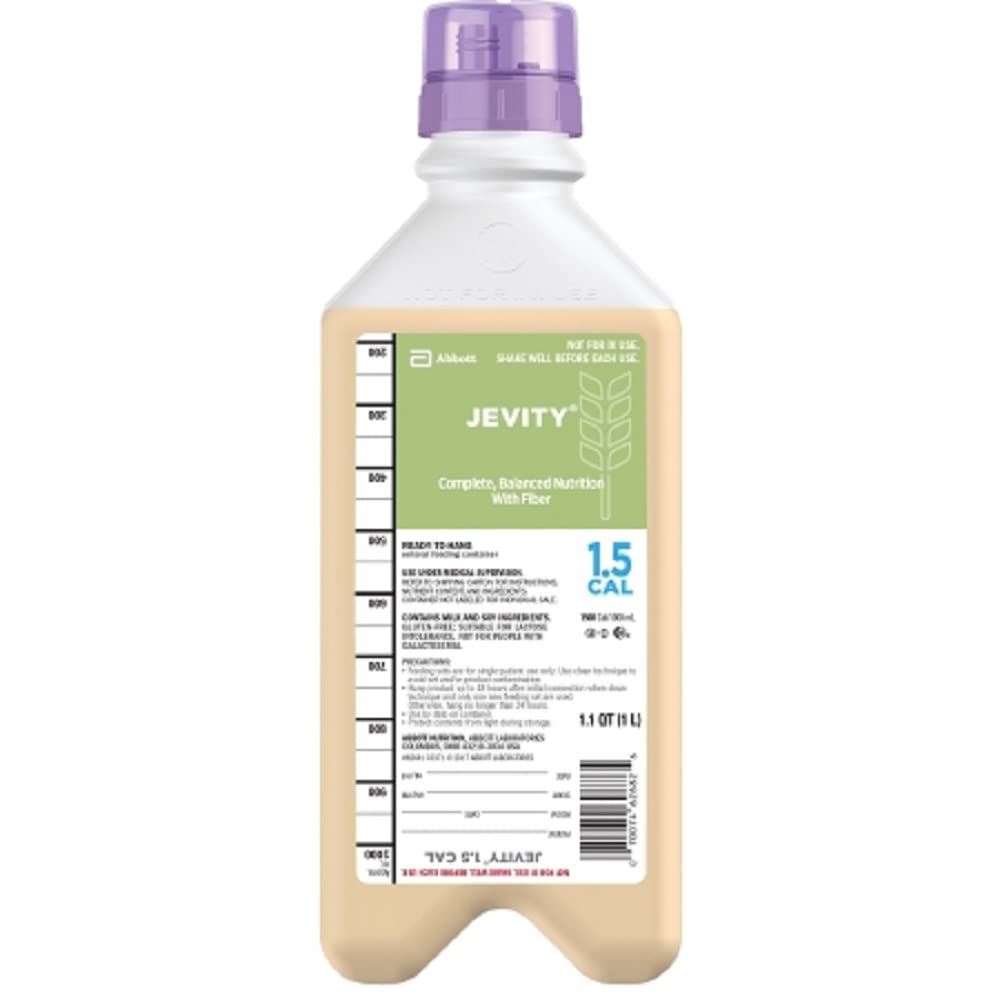 Jévité 1,5 Cal avec fibre et vis de sécurité, prêt à accrocher, institutionnel 1000 mL 62681 Qté 1