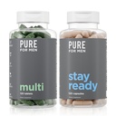 Pure for Men Original Stay Ready Fiber Supplement (120 Capsules) + Vegan Multivitamin (120 Capsules)