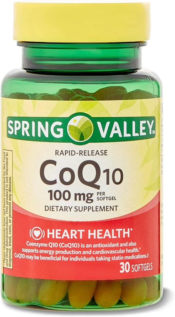 Supplément alimentaire à libération rapide CoQ10, 100 mg, 30 Nombre