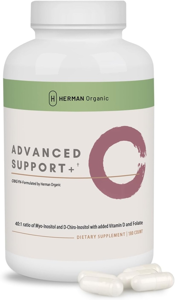 Herman Organic Myo-Inositol & D-Chiro Inositol - Hormonelle Mood-Unterstützung für Ovarian & Reproductive Gesundheit - 180 Kapseln - Frauen Hormon-Ergänzung - Eier Fortgeschrittene Ergänzungen