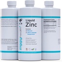 Flüssiges Zink - Tägliche Immununterstützung Zinksulfat, Flüssige Zinkergänzungsmittel, Detox & Hautpflege Ergänzungen, Kinder & Erwachsene Vitamine, Flüssige Vitamine, Zink für Kinder, Glutenfrei, Vegan (32 oz)