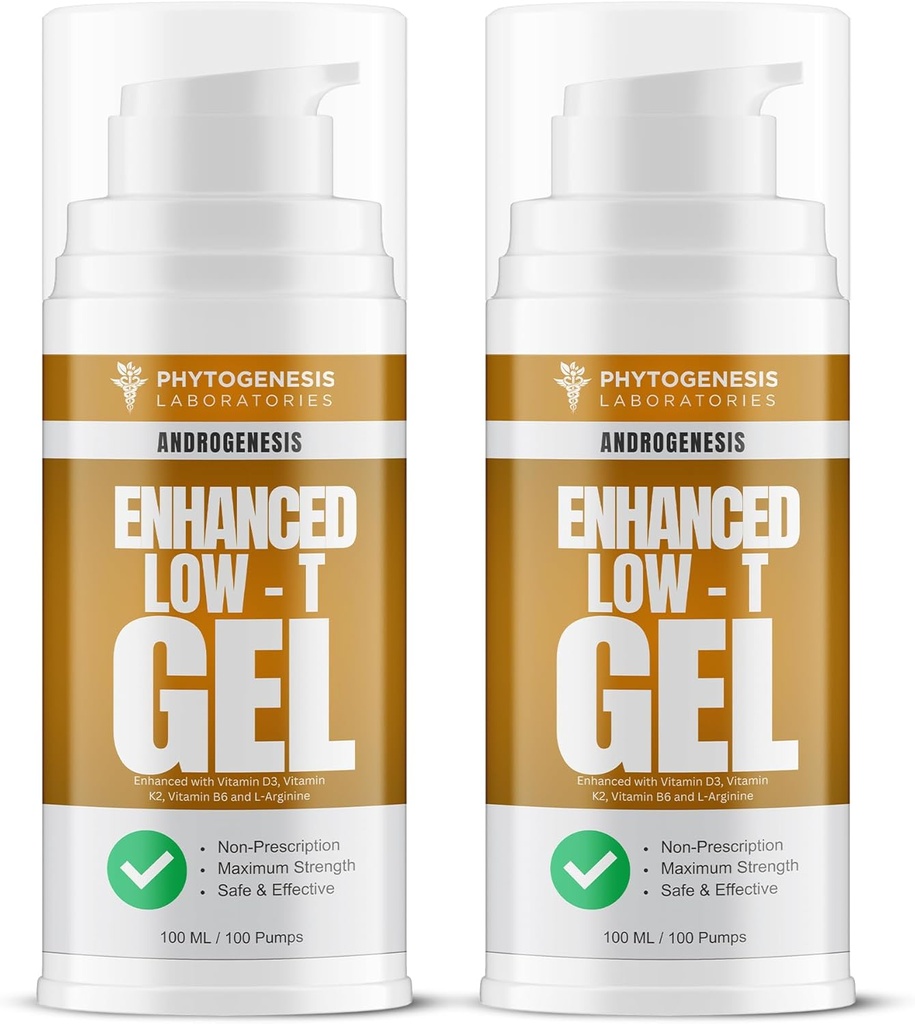 Verbesserte Formel – Low T Support Gel – T Booster für Männer – Muskel-Recovery, Energy Booster, Healthy Aging – jetzt mit Vitaminen D3, K2, B6 und L-Arginin