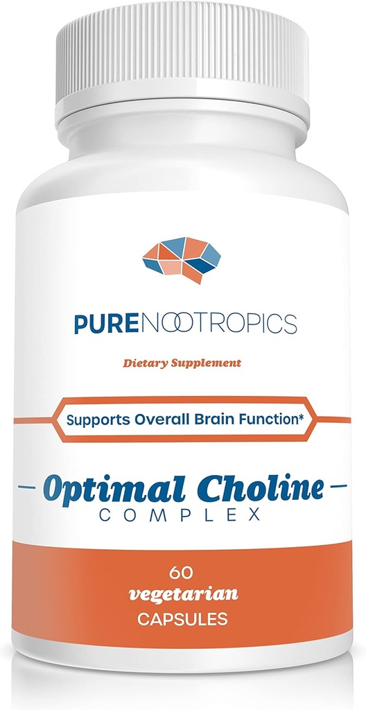 Pure Nootropics - Optimale Choline Complex - Alpha GPC/CDP Citicoline Blend - 300 mg | Kognitive Unterstützung | Gehirn & Muskelunterstützung