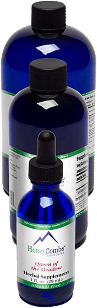 HoneyCombs Queen of The Meadow (Meadowsweet) – Kräuterergänzung für Immunsystem, Urinary Tract und Kidney-Unterstützung – Alkoholfrei, kalt gepresst Meadowsweet Liquid Extract, 16 Fl Oz