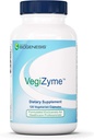 Nutra BioGenesis VegiZyme - Verdauungsenzyme für Frauen und Männer, Verdauungs- und Nährstoffunterstützung, vegetarische und veganfreundliche Ergänzung für Verdauungs- und Komfort - 120 Kapseln