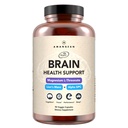 AMANDEAN Brain Supplement for Memory and Focus, Mental Clarity, Cognitive Function. Nootropic with Magnesium L-Threonate (Magtein), Lions Mane and Alpha GPC - (90 Veggie Capsules)