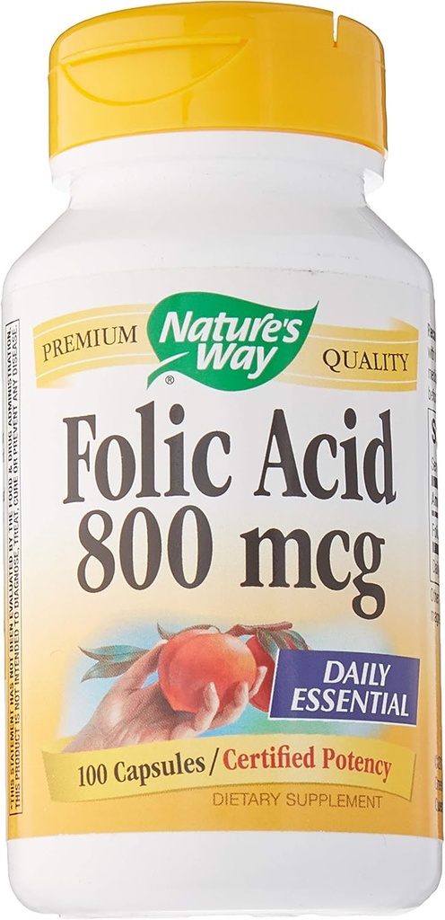 Nature's way Folsäure - 800 mcg - 100 Kapseln, 100 Zähler