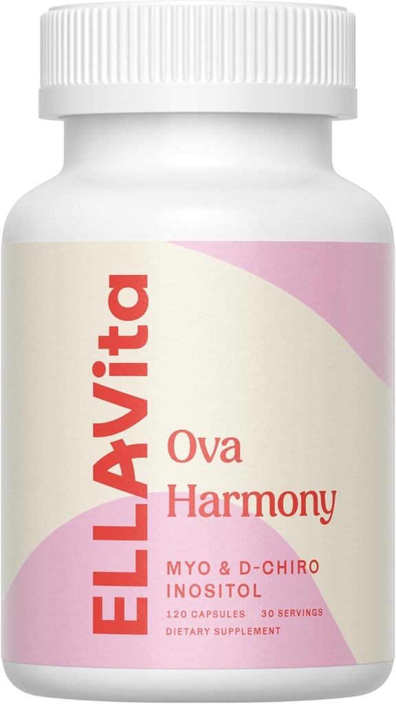 OVA Harmony - Myo & D Chiro Inositol Kapsel - 40:1 Ratio - Ovarian Funktionsunterstützung - Hormonal Balance - 120 Inositol Supplement Kapseln