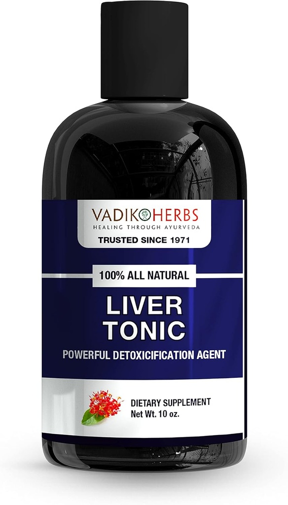 Liver Tonic von Vadik Herbs | Ayurvedic Liquid Drink for Healthy Liver Care (10oz) | Schiffe aus Kalifornien, USA ~ Getestet und importiert für Sicherheit und Reinheit ~ Trusted Brand since 1971