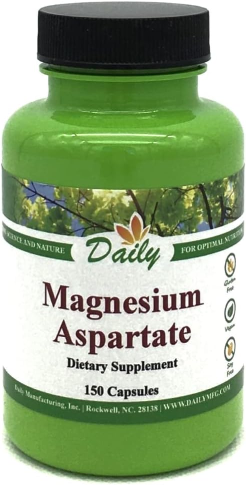 Tägliche Herstellung Magnesium (100 mg von Magnesium Aspartat) 150 Vegetarische Kapseln