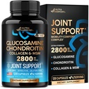 Glucosamin Chondroitin MSM Collagen | FSA Eligible | Joint Support Supplement 2800 mg | Made in USA | FSA Approved Product Items | Flexibilität Ernährungs Vitamine | Für Männer & Frauen, 120 Kapseln