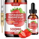 Kalium-Magnesium-Zitrat-Ergänzung, flüssiges Magnesium-Zitrat Tropfen 500mg mit Ashwagandha, Calcium, Zink, Vitamin D3, B6, B12, CoQ10 - Unterstützung Calm & Knochen & Muskel & Immune Gesundheit Vegan 2 fl oz