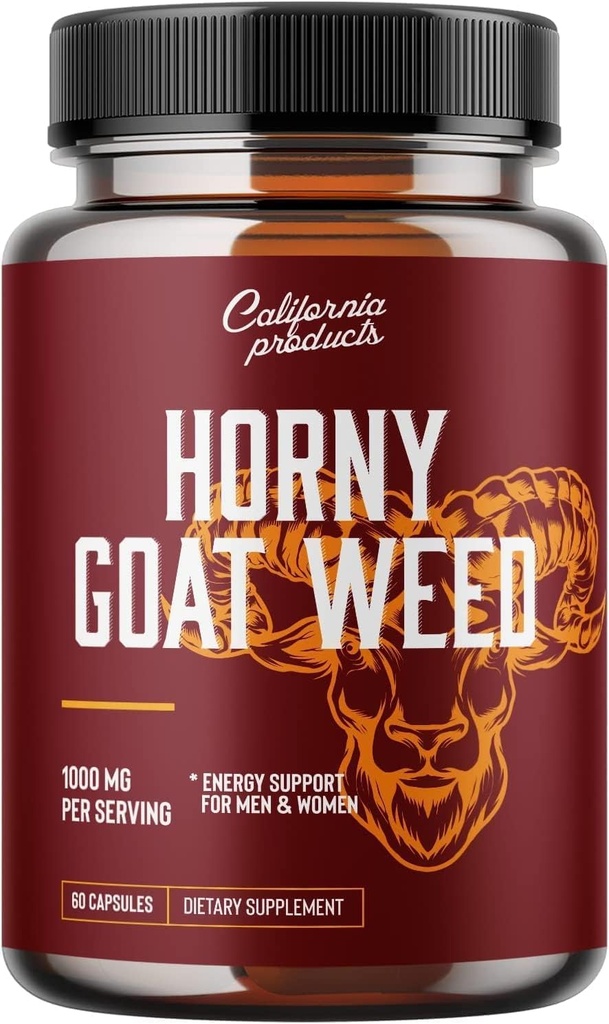Horny Goat Weed für Frauen und Männer - Kräuter-Komplex-Mischung Ergänzung mit Saw Palmetto Extrakt Ginseng Maca Root und Tongkat Ali Powder - Mens Prostata Health Supplement mit Horny Goat Weed Extract