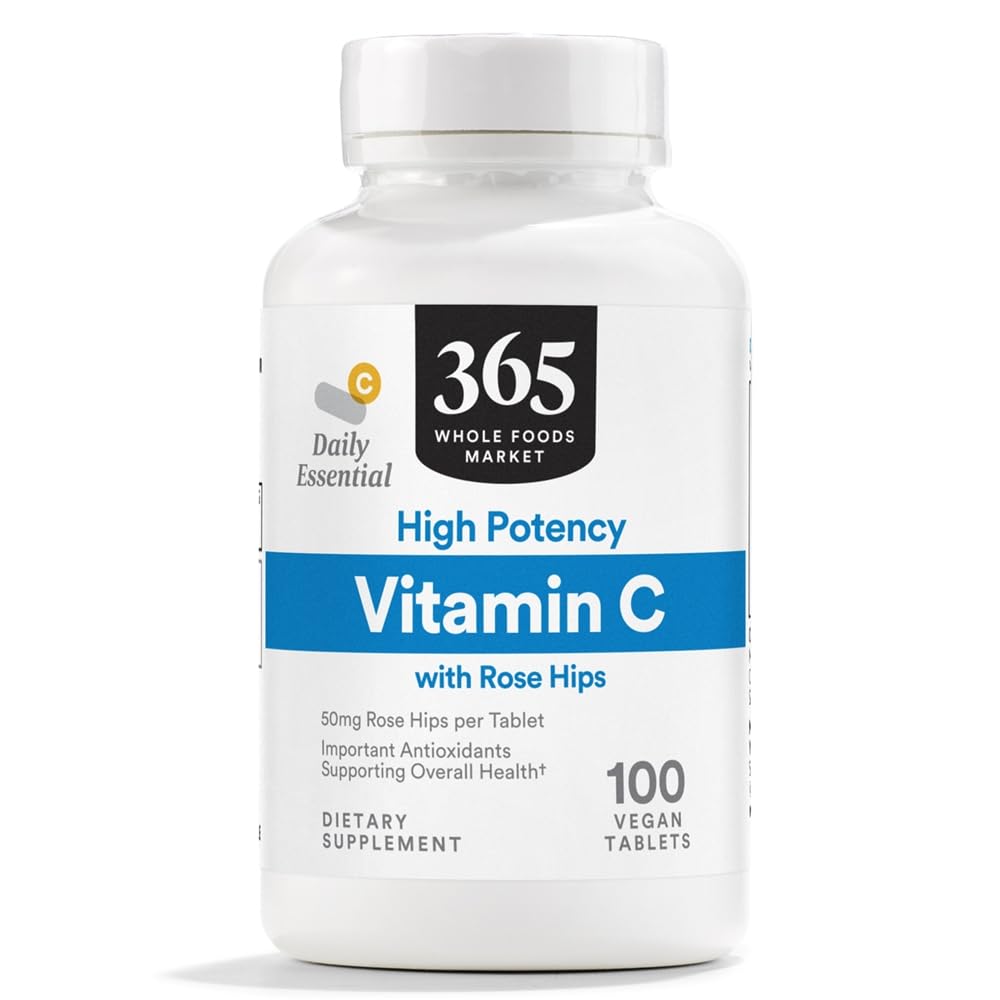 365 von Whole Foods Market, High Potency Vitamin C mit Rose Hips, Vegan, 100 Tabletten