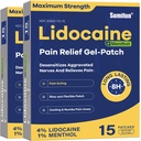 Sumifun 4% Lidocaine Patches Plus 1% Menthol - 30 Counts Maximale Stärke OTC Schmerzlinderung Patches für Rücken Ache Stiff Neck Gelenk Schmerz Muskel Soreness Topical Analgesic