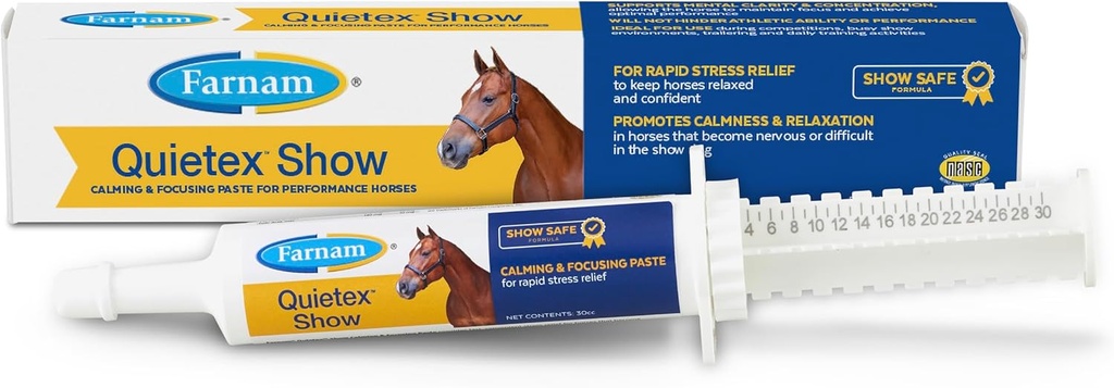 Farnam Quietex Show Calming & Focusing Paste, Hilft Pferde beruhigen & entspannt, dass kommen Nervous in der Show Ring 30 cc