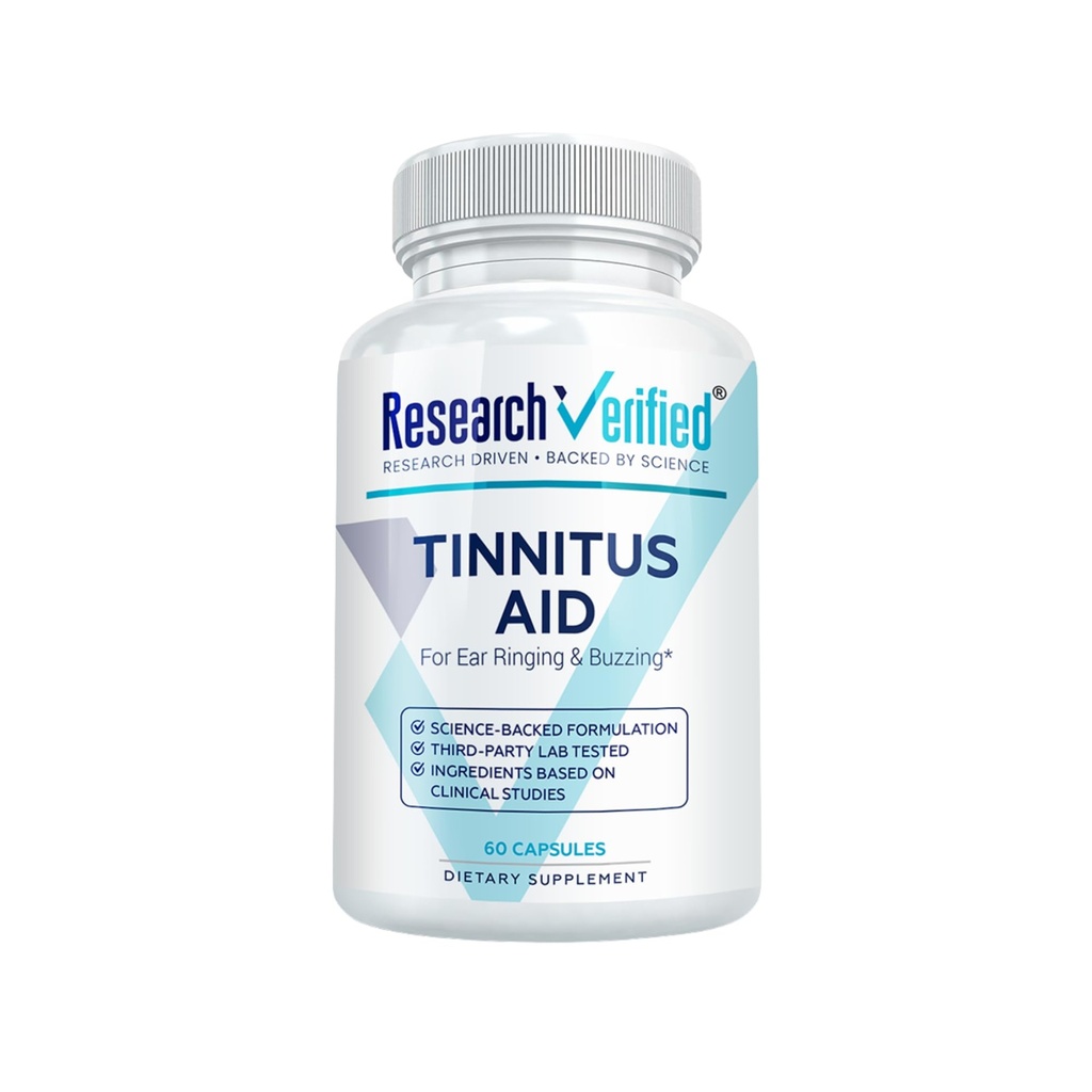 Forschung Verifizierte Tinnitus Aid - Lessen Innenring - Ginkgo Biloba, Vitamin C, Full Spectrum B Complex Blend, Magnesium - 60 Kapseln - Vegan - Made in USA